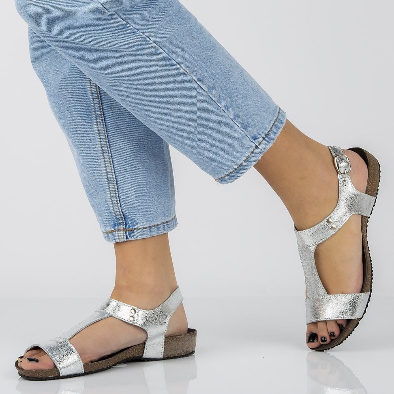 Filippo DS1271 / 20 Si ezüst szandál szürke 2