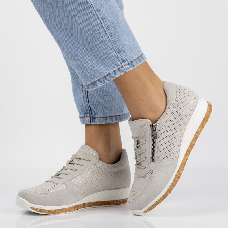 Bőr cipő Filippo DP1252 / 20 Gr szürke 1