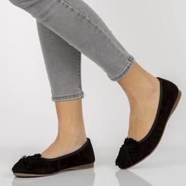 Bőr balerinák Filippo DP1206 / 20 Bk fekete 2