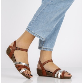 Bőr szandál Filippo DS1333 / 20 Br barna 1