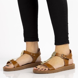 Filippo DS105 / 20 Br barna szandál sárga 2