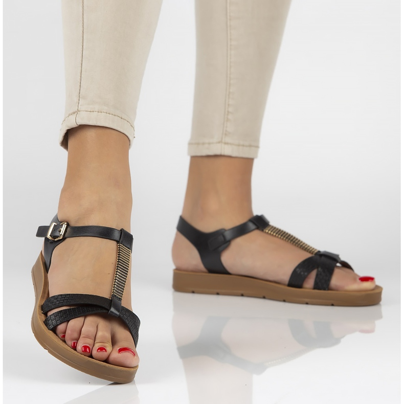 Filippo DS802 / 20 Bk Fekete szandál 2