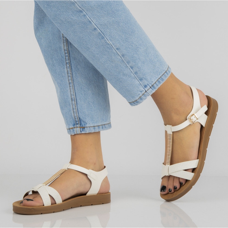 Filippo DS802 / 20 Wh fehér szandál barna 1