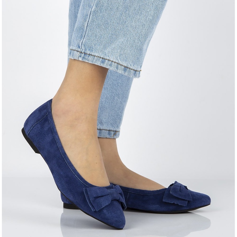 Bőr balerina Filippo DP1329 / 20 Nv sötétkék 1