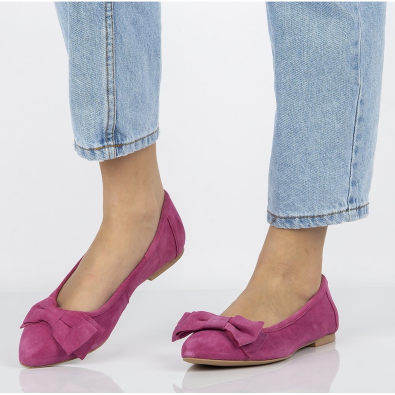 Bőr balerinák Filippo DP1329 / 20 Fh rózsaszín 2