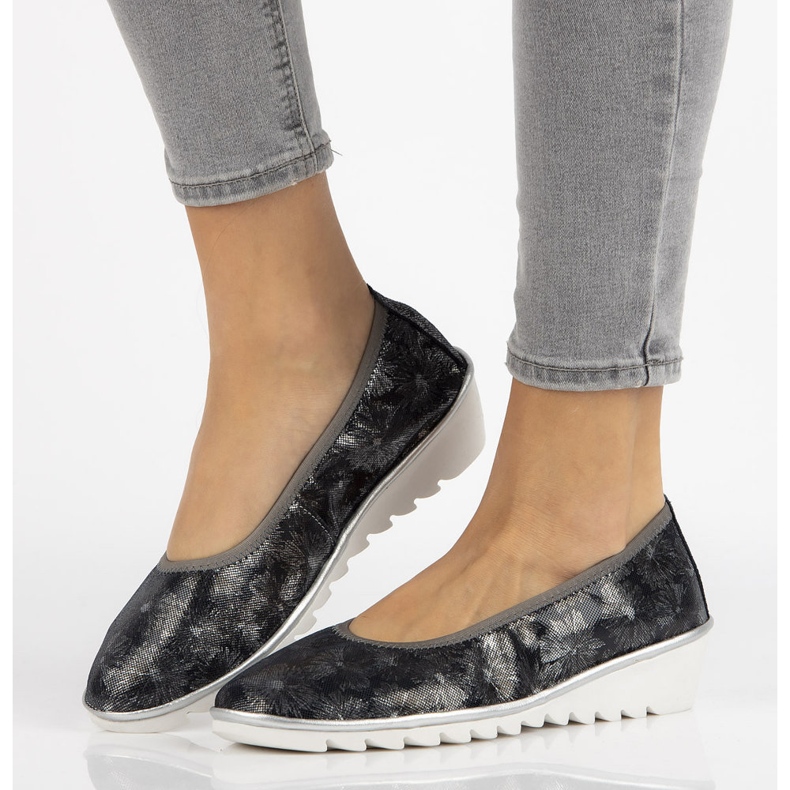 Bőr cipő Filippo DP046 / 18 Nv Fl sötétkék fekete 1