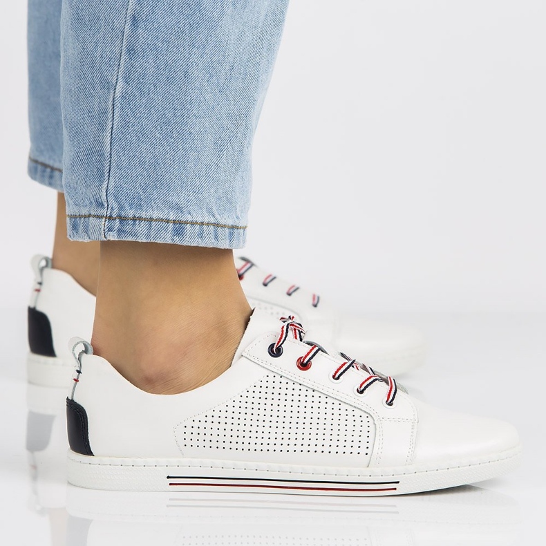 Bőr cipő Filippo DP008 / 21 Wh fehér 2 Bőr cipő Filippo DP008 / 21 Wh fehér 2