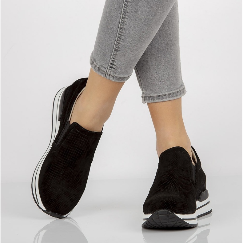 Bőr tornacipő Filippo DP1512 / 21 Bk fekete 1