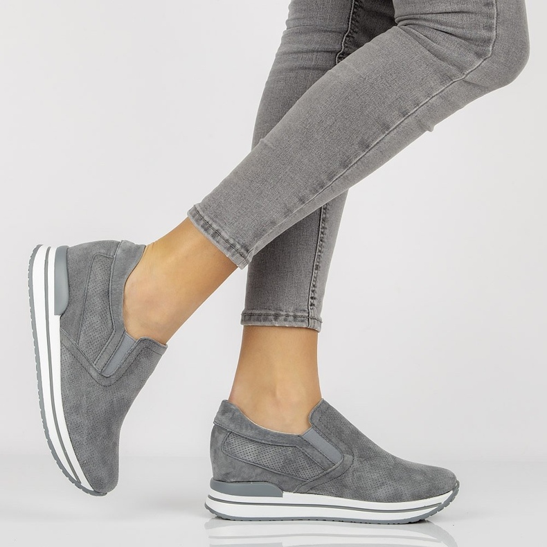 Bőr tornacipő Filippo DP1512 / 21 Gr szürke 1 Bőr tornacipő Filippo DP1512 / 21 Gr szürke 1