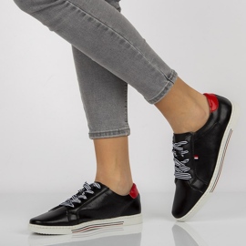 Bőr cipő Filippo DP2154 / 21 Bk fekete 1