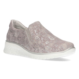 Bőr cipő Filippo DP1325 / 21 Gr szürke 1