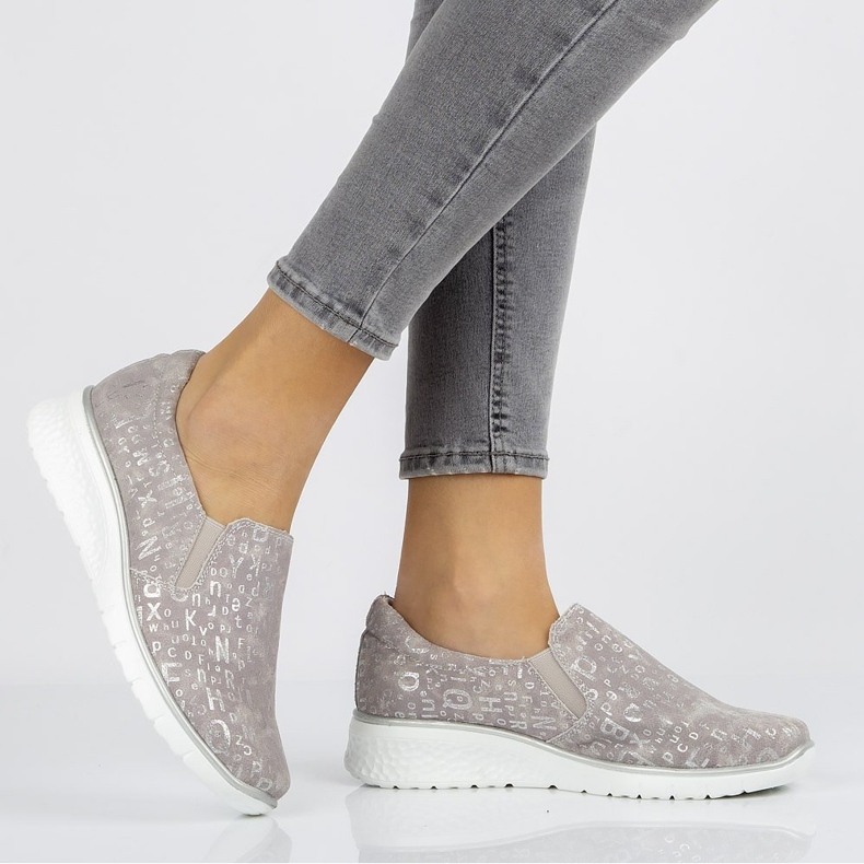 Bőr cipő Filippo DP1325 / 21 Gr szürke 2