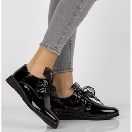 Bőr cipő Filippo DP947 / 21 Bk fekete lakkozott 1