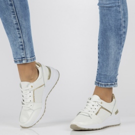 Bőr tornacipő Filippo DP2003 / 21 Wh fehér 1