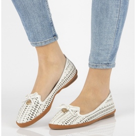 Bőr áttört lordok Filippo DP2034 / 21 Wh fehér 1