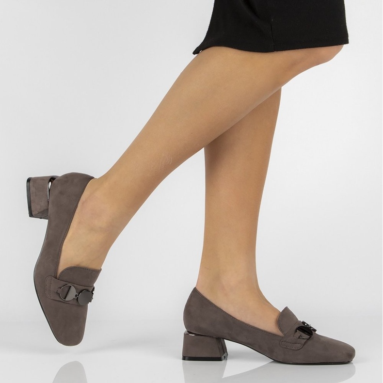 Magas sarkú cipő FILIPPO DP2097 / 22 Gr szürke 1