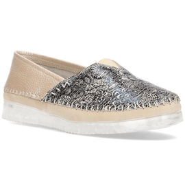 Bőr cipő Filippo DP2147 / 21 Legyen bézs sokszínű 1