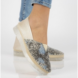 Bőr cipő Filippo DP2147 / 21 Legyen bézs sokszínű 2