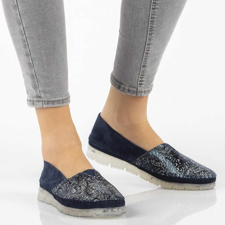 Bőr cipő Filippo DP2147 / 21 Nv sötétkék sokszínű 1