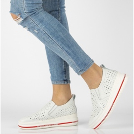 Bőr cipő Filippo DP2009 / 21 Wh fehér 1