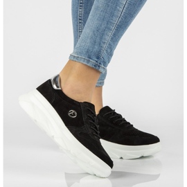 Bőr tornacipő Filippo DP2138 / 21 Bk fekete 1