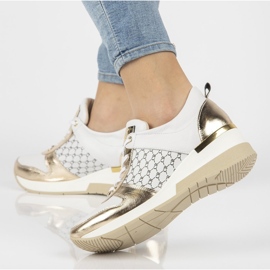 Filippo 062 fehérarany bőr tornacipő aranysárga 1 Filippo 062 fehérarany bőr tornacipő aranysárga 1