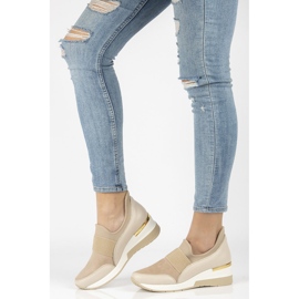 Bőr tornacipő Filippo 089 bézs 1