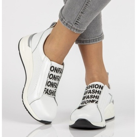 Bőr tornacipő Filippo DP2053 / 21 Wh fehér 1