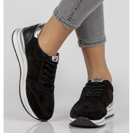 Bőr tornacipő Filippo DP2049 / 21 Bk fekete 1