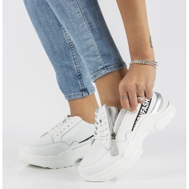 Bőr tornacipő Filippo DP2057 / 21 Wh fehér 1 Bőr tornacipő Filippo DP2057 / 21 Wh fehér 1