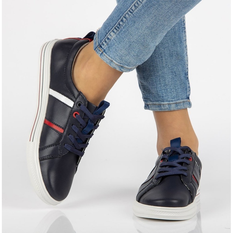 Bőr cipő Filippo DP2045 / 21 Nv sötétkék 1