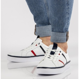 Bőr cipő Filippo MP2146 / 21 Wh fehér 1