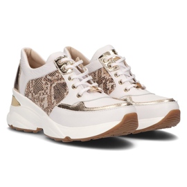 Filippo 087 fehérarany bőr tornacipő aranysárga 1