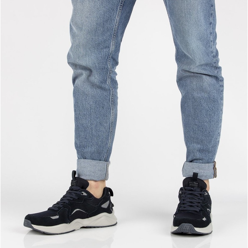 Bőr tornacipő Filippo MSP2119 / 21 Nv sötétkék 2