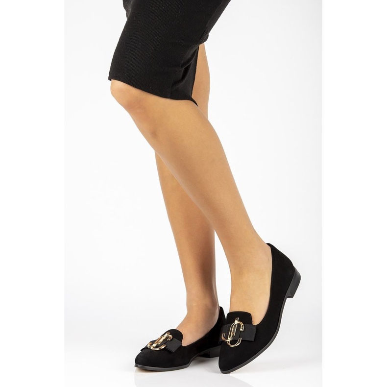 Bőr naplopók Filippo 2588 fekete velúr 2