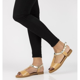 Filippo DS2099 / 21 Be bézs szandál aranysárga 1