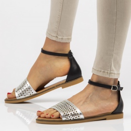 Filippo DS2102 / 21 Si Bk szandál fekete ezüst 1