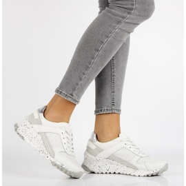 Bőr tornacipő Filippo DP2008 / 21 Wh fehér 1