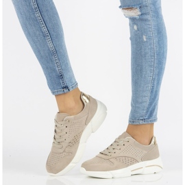 Bőr tornacipő Filippo DP2156 / 21 Legyen bézs 1