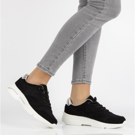 Bőr tornacipő Filippo DP2156 / 21 Bk fekete 1