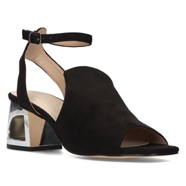 Fekete Filippo DS2107 / 21 Bk sarkú szandál 1