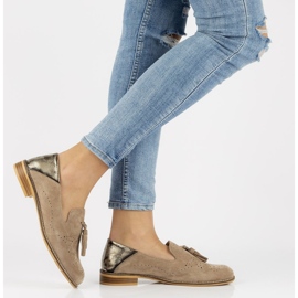 Bőr naplopók Filippo DP2332 / 21 Legyen bézs 1