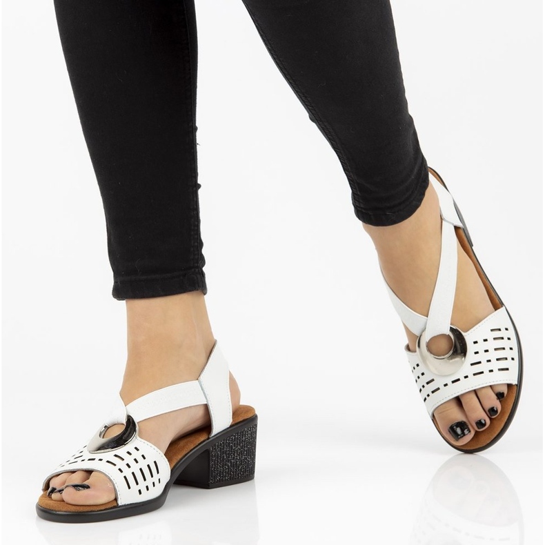 Bőr szandál Filippo DS2308 / 21 Wh fehér 1 Bőr szandál Filippo DS2308 / 21 Wh fehér 1