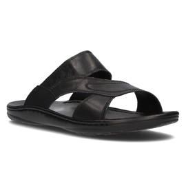 Bőr férfi papucs Filippo MK2304 / 21 Bk fekete 1