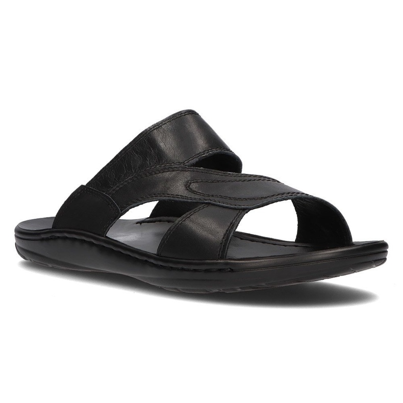 Bőr férfi papucs Filippo MK2304 / 21 Bk fekete 1