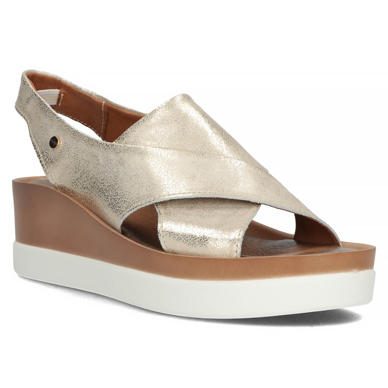 Bőr szandál Filippo 40256 arany aranysárga 1