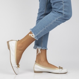 Bőr Filippo 100 balerina fehér 1