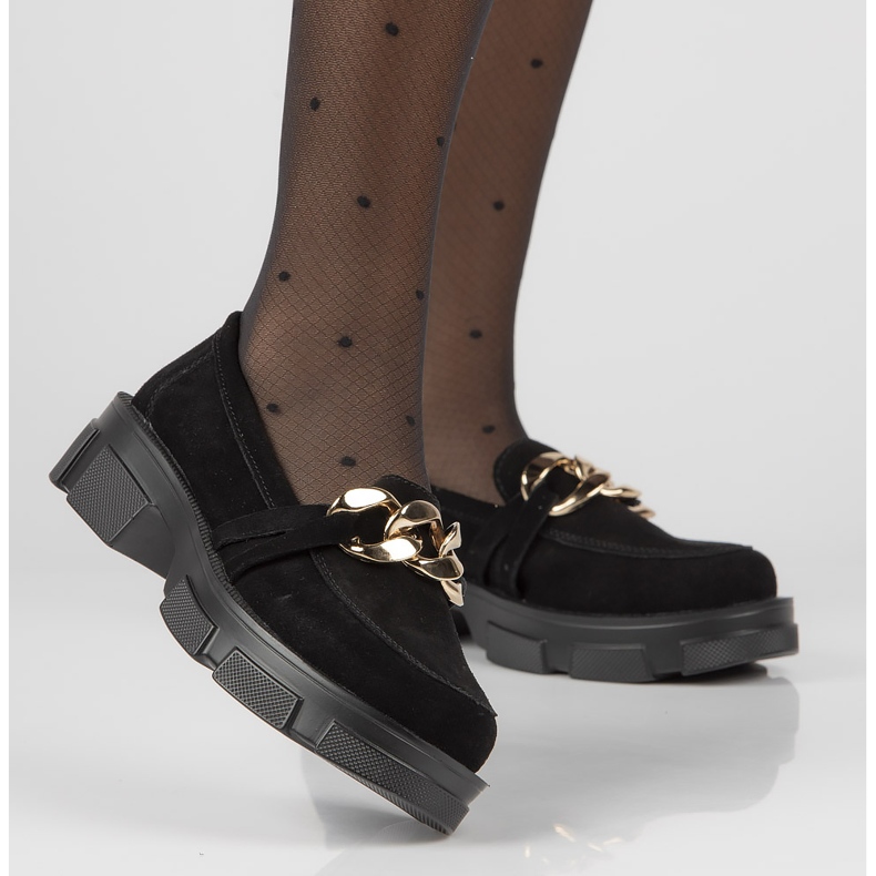 Bőr cipő Filippo DP3221 / 21 Bk S fekete 2