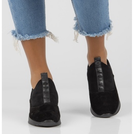 Bőr tornacipő Filippo DP1689 / 21 Bk Bk Fekete 2