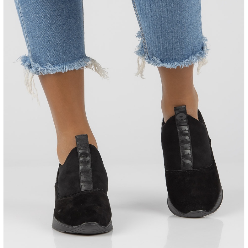 Bőr tornacipő Filippo DP1689 / 21 Bk Bk Fekete 2